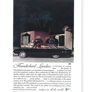 Thunderbird 390 Lando1962 Luxury Automobile Advertisement Vintage Print Ad 9in